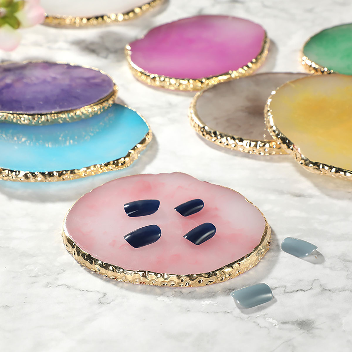 Resin Art Necklace - Irregular Multi Colour Resin Jewellery Tray