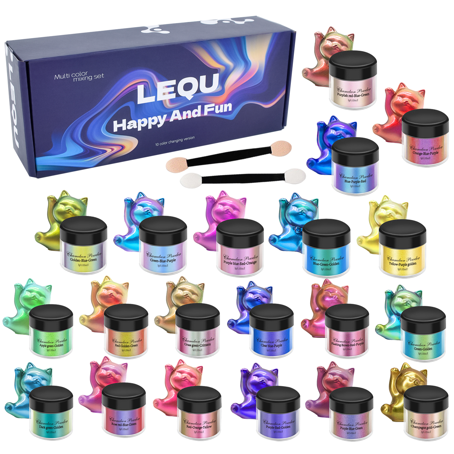 Resin Dye Opaque - 1 Set Chameleon Powder Nail Chrome