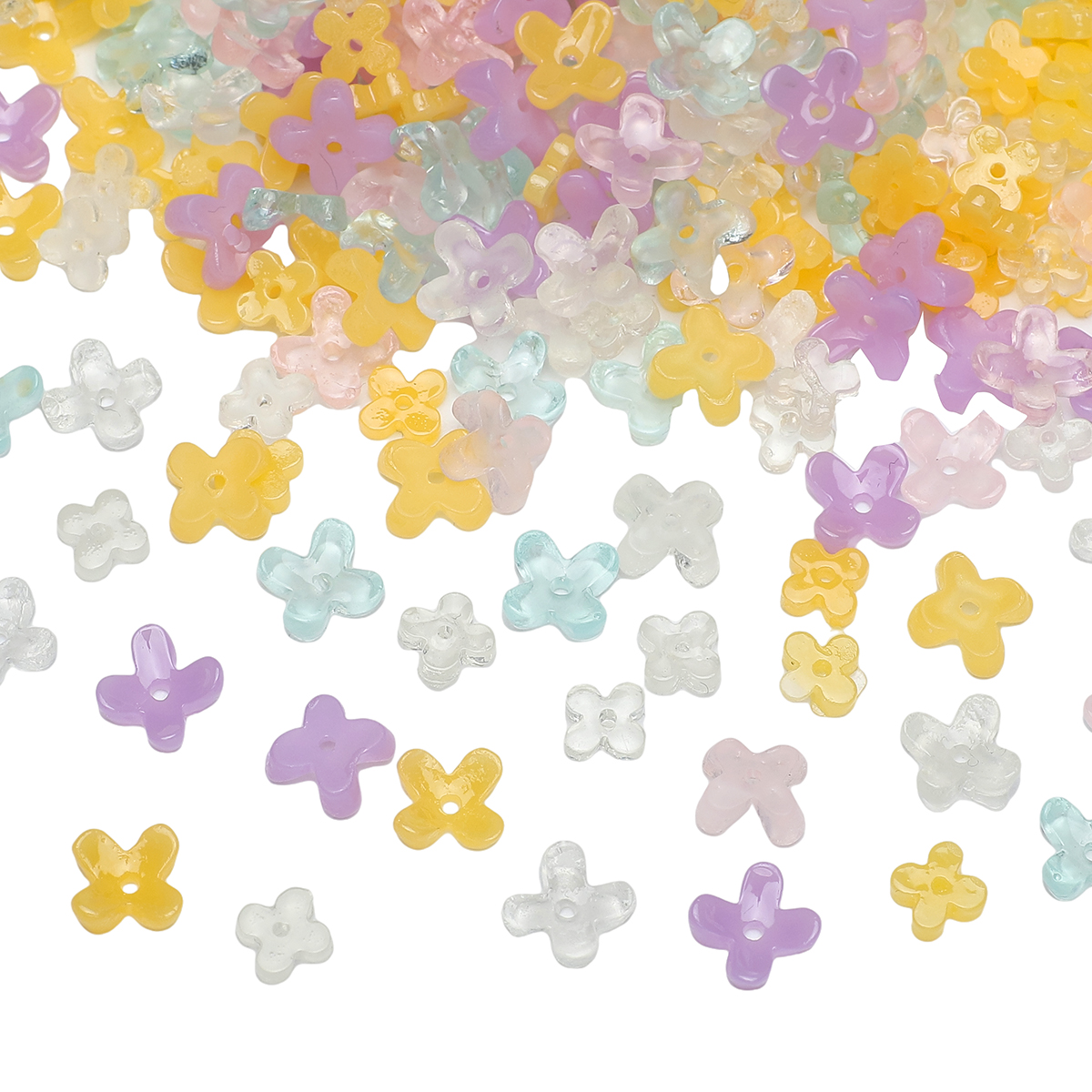 Resin Art Diy - 20pcs 5 7mm Resin 4 Petals