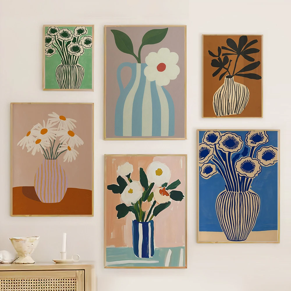 Resin Art With Flowers - Botanical Blue Floral Art Print Abstract