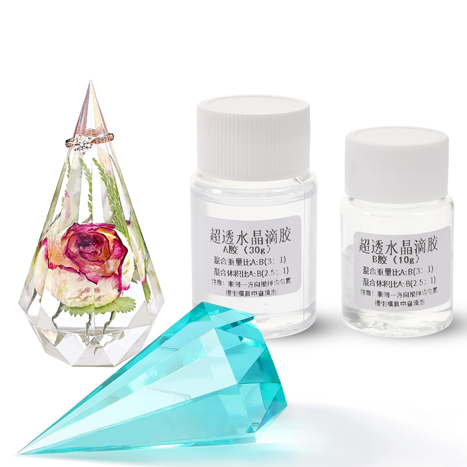Resin Art Epoxy - 2Sets Transparent Epoxy Resin Glue Kit