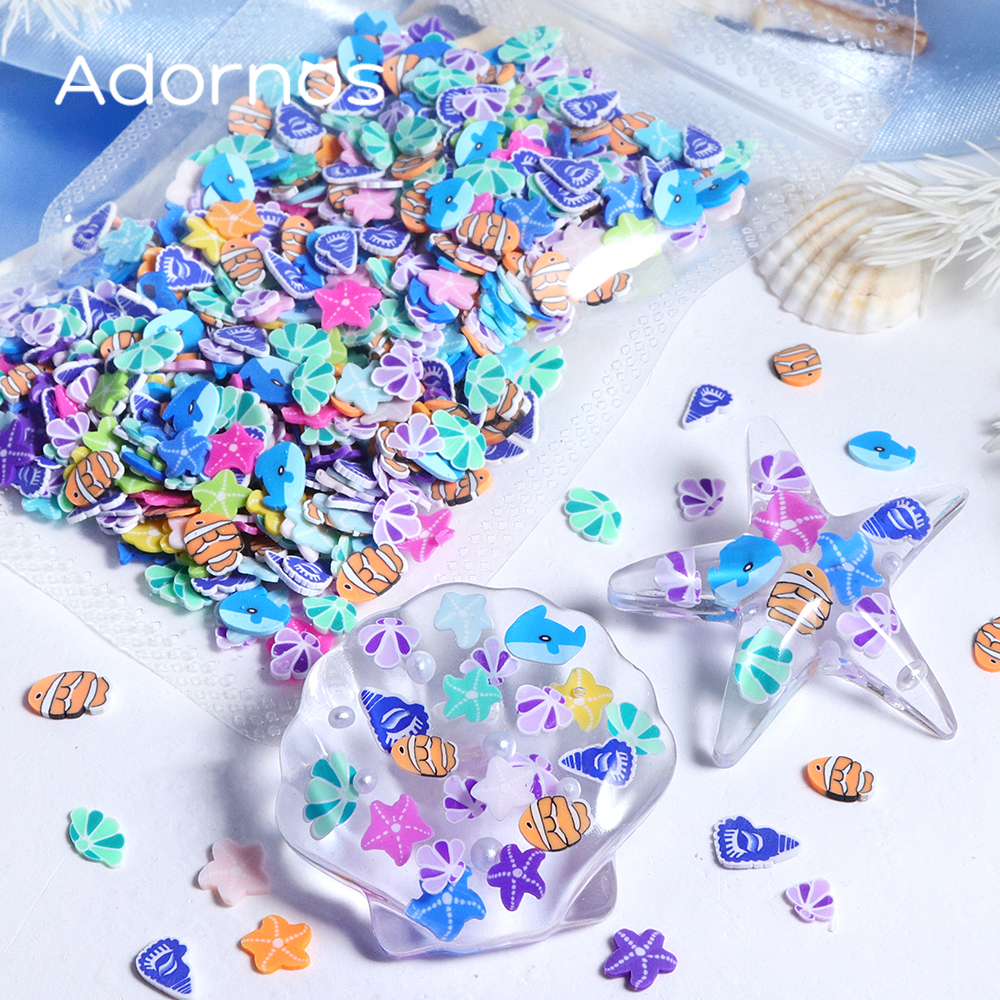Resin Art Clay - Ocean Polymer Clay Slices Epoxy Resin
