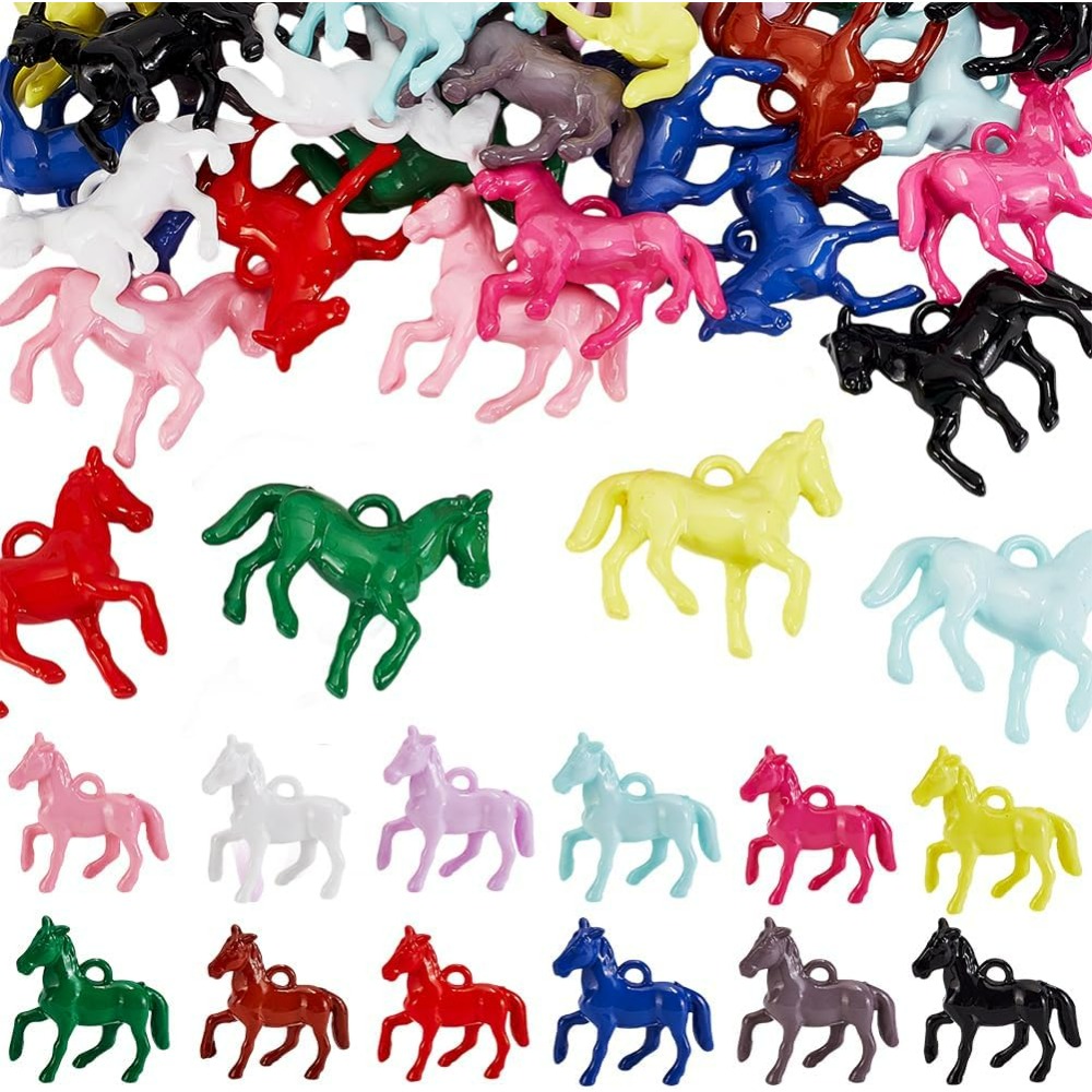 Resin Art Diy - 48pcs Opaque Acrylic Pendants 12 Colors