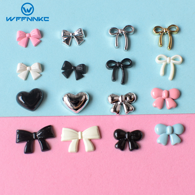 Resin Art Necklace - WFFNNKC 20-100Pcs Cute Mini Bowknot Resin