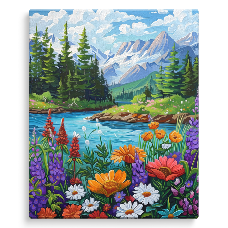 Resin Art With Flowers - 2026-Paint By Numbers,Scenic Flower Balloon Mountain,Arts