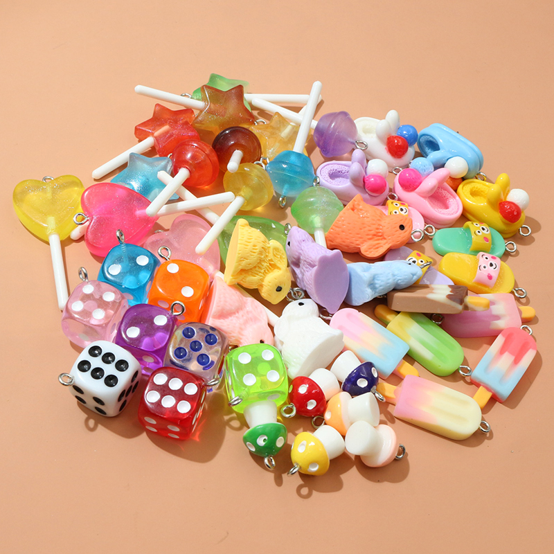 Resin Art Essentials - 10PCS Resin Pendant Charms Rabbit Dice