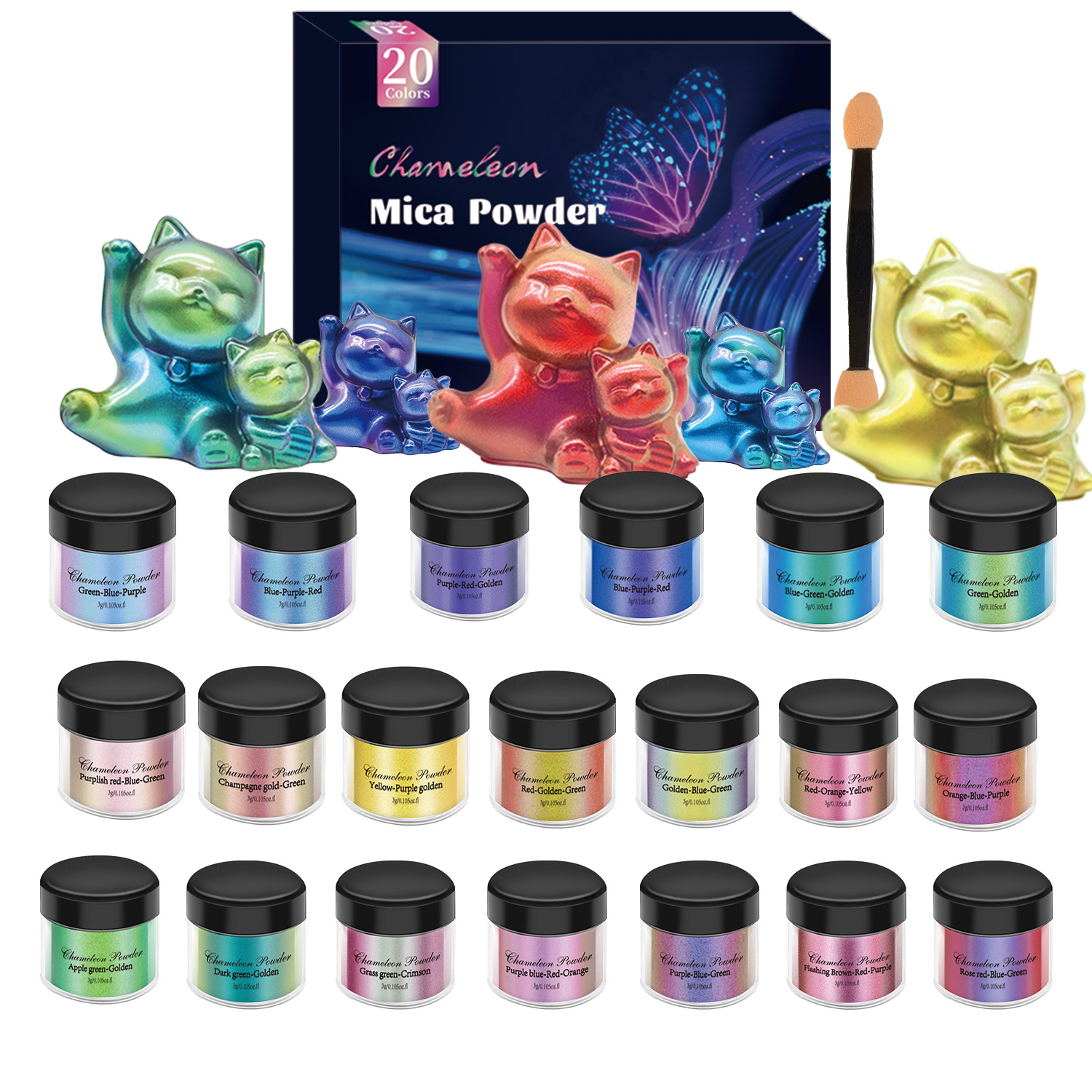 10/20pcs Mirror Chameleons Pig – Resin Dye Opaque Bewertung und Preis