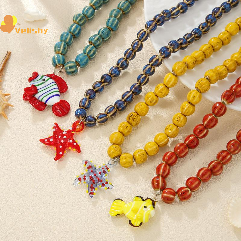 Bohemian Colorful Glaze Fish P – Resin Art Necklace Bewertung und Preis