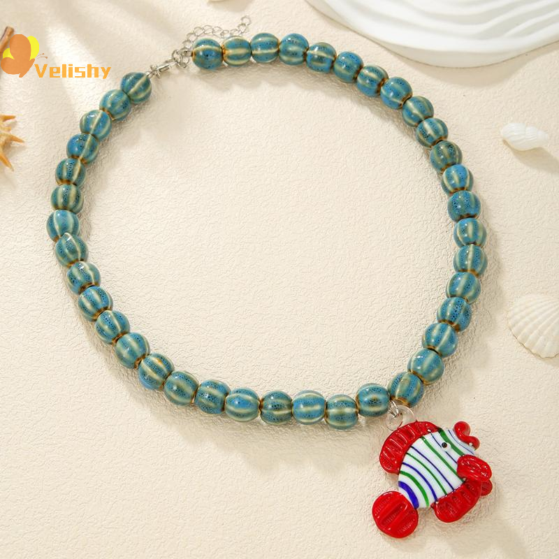 Bohemian Colorful Glaze Fish P – Resin Art Necklace Bewertung und Preis