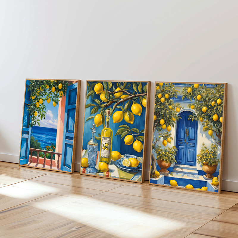 Mediterranean Italy Lemon Blue – Resin Art Wall Bewertung und Preis