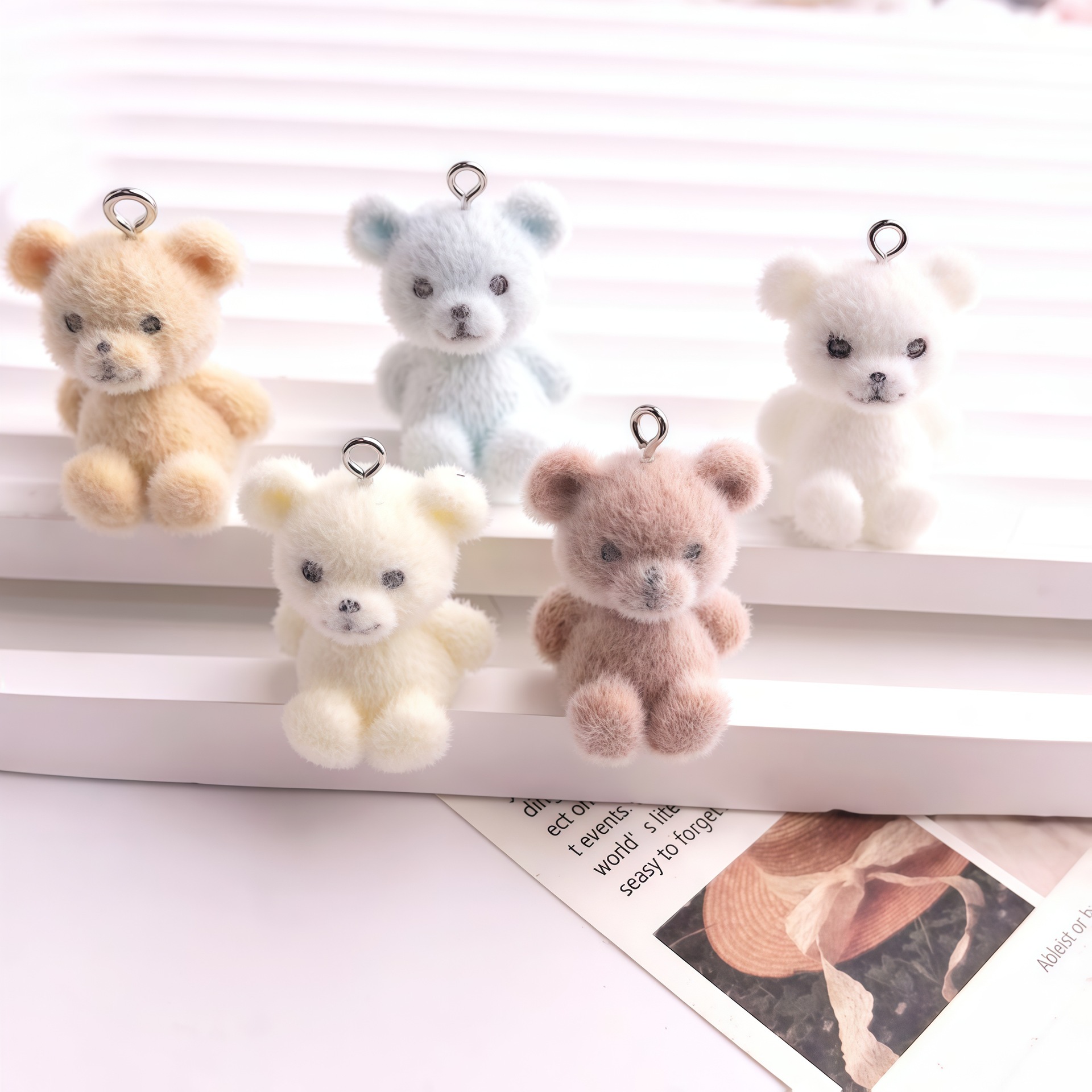 5pcs 3D Flocked Bear Resin Cha – Resin Art Essentials Bewertung und Preis