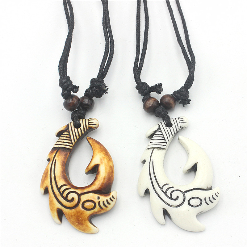Maori Fish Hook Necklace - Res – Resin Art Necklace Bewertung und Preis