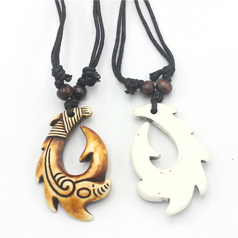 Maori Fish Hook Necklace - Res – Resin Art Necklace Bewertung und Preis
