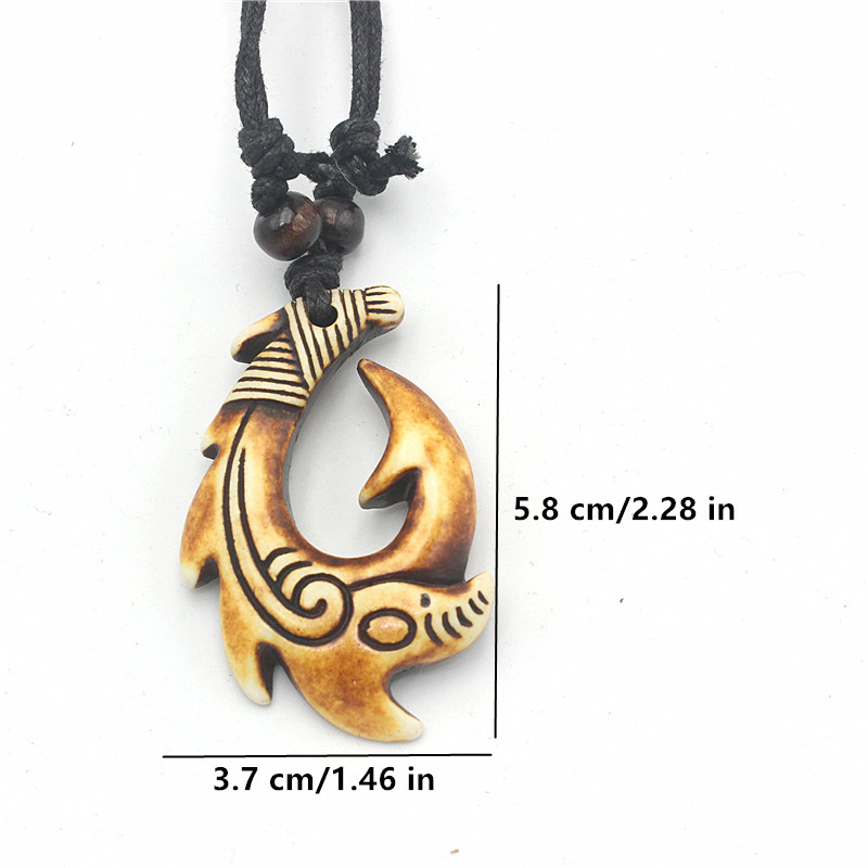 Maori Fish Hook Necklace - Res – Resin Art Necklace Bewertung und Preis