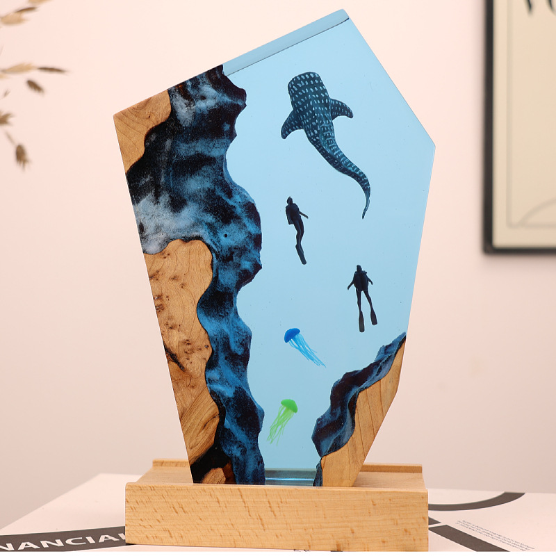 Resin Cave Whale Diver Desktop – Resin Art Anniversary Gift Bewertung und Preis
