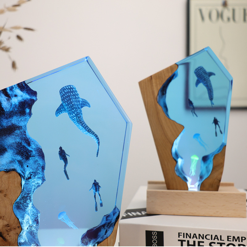 Resin Cave Whale Diver Desktop – Resin Art Anniversary Gift Bewertung und Preis