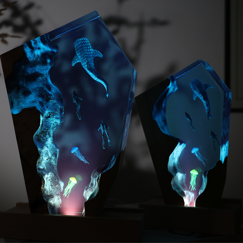 Resin Cave Whale Diver Desktop – Resin Art Anniversary Gift Bewertung und Preis