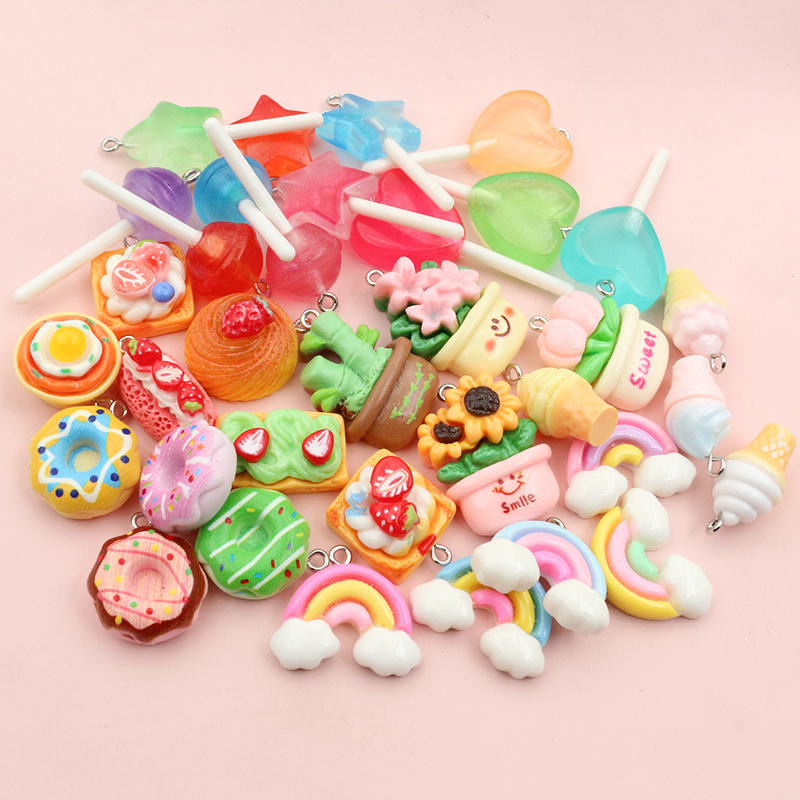 10pcs Mixed Colors Resin Cute  – Resin Art With Flowers Bewertung und Preis