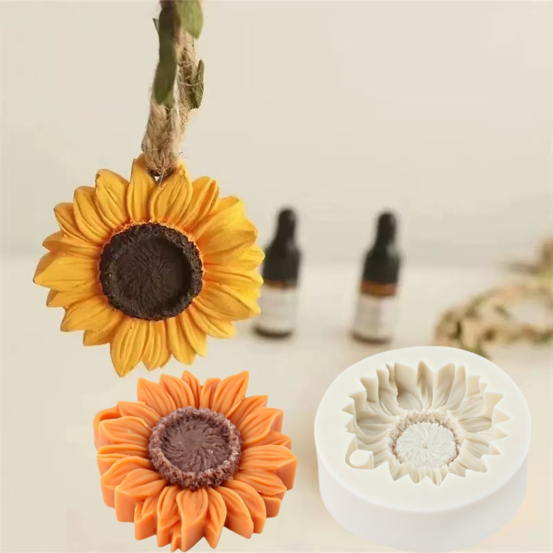 3D Sunflower Candle Mold Silic – Resin Art Clay Bewertung und Preis