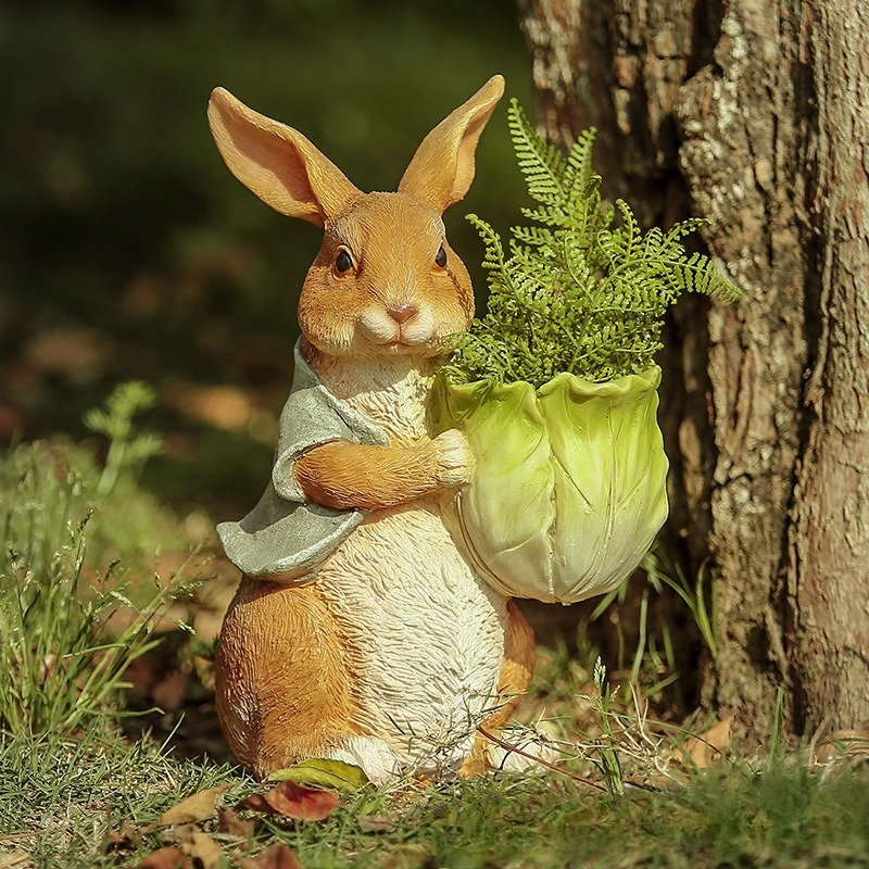 Outdoor Garden Statues Rabbit  – Resin Art And Decor Bewertung und Preis