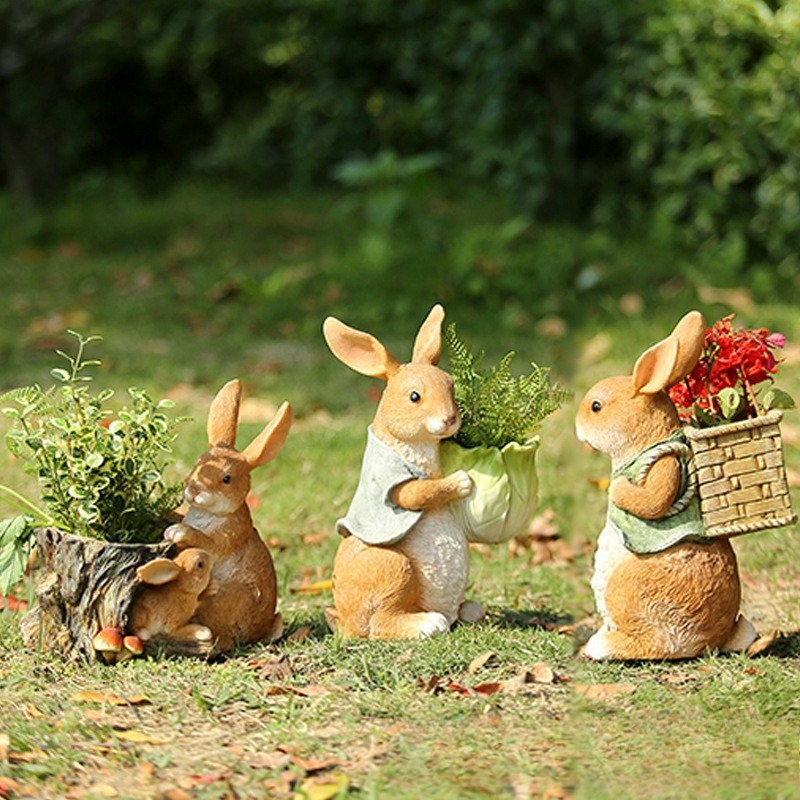Outdoor Garden Statues Rabbit  – Resin Art And Decor Bewertung und Preis