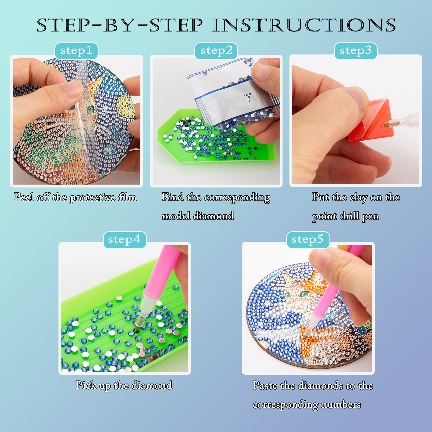 8 pieces/set of diamond painti – Resin Art Diy Bewertung und Preis