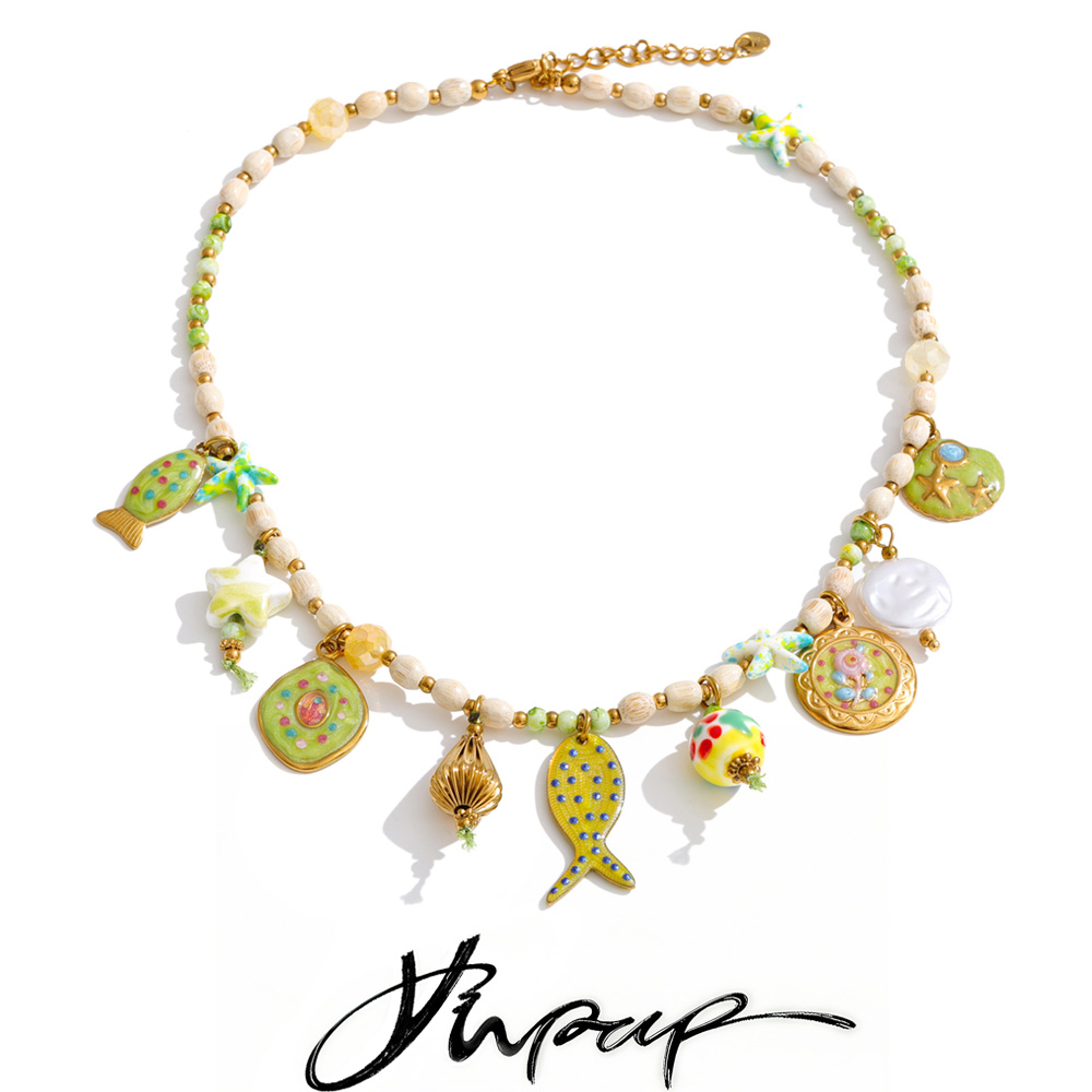Yhpup Exclusive Stainless Stee – Resin Art Necklace Bewertung und Preis