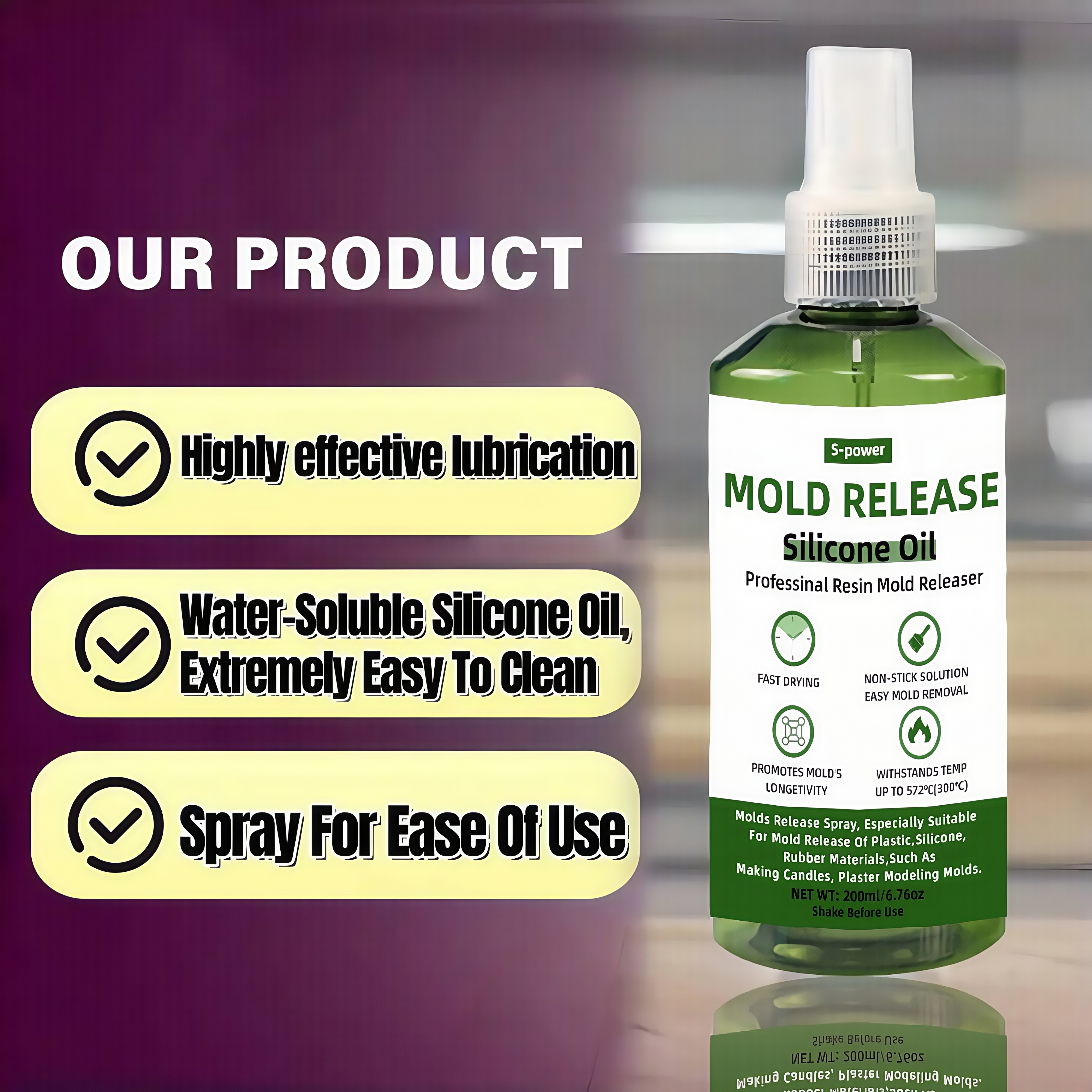 3.3oz Molds Silicone Oil Relea – Release Spray Silicone Bewertung und Preis