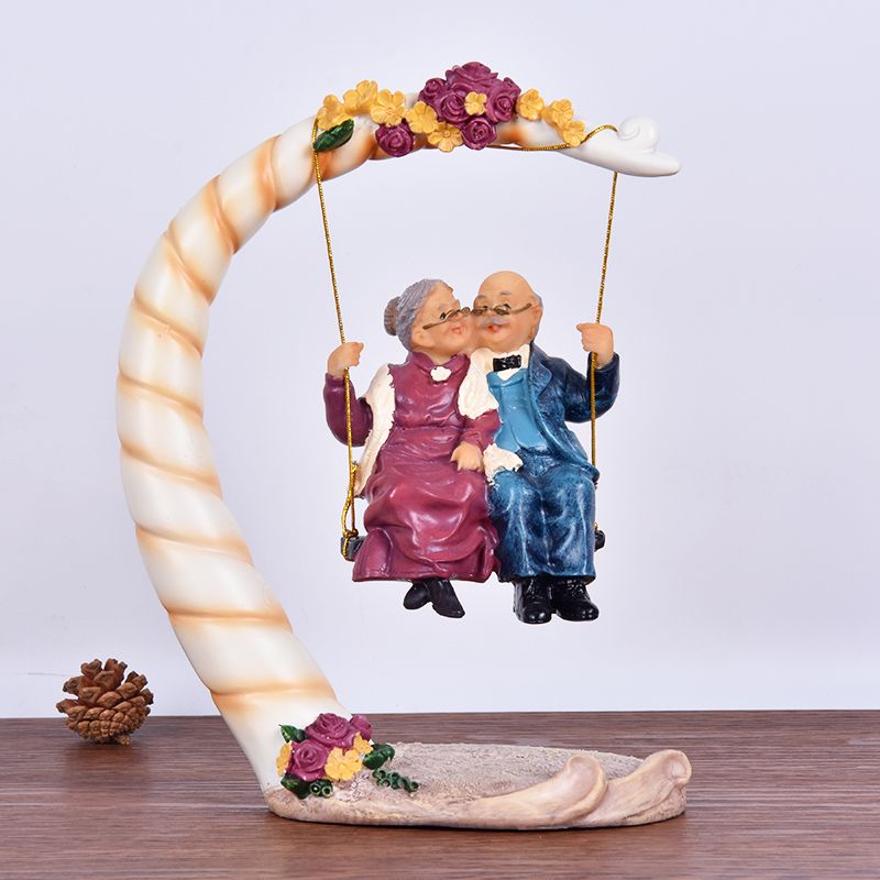 Chinese Swing Old Couples Resi – Resin Art Anniversary Gift Bewertung und Preis