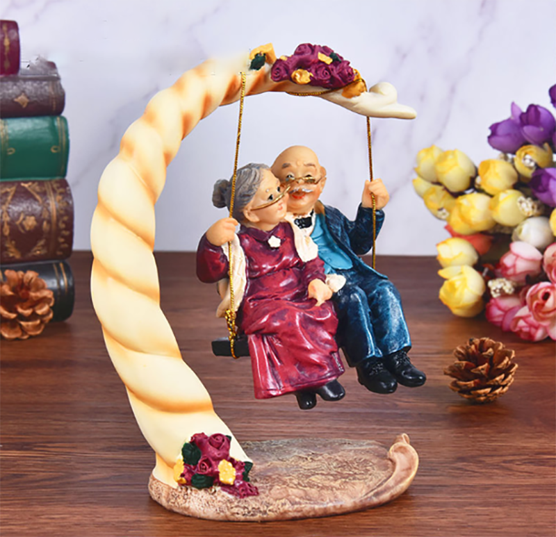 Chinese Swing Old Couples Resi – Resin Art Anniversary Gift Bewertung und Preis