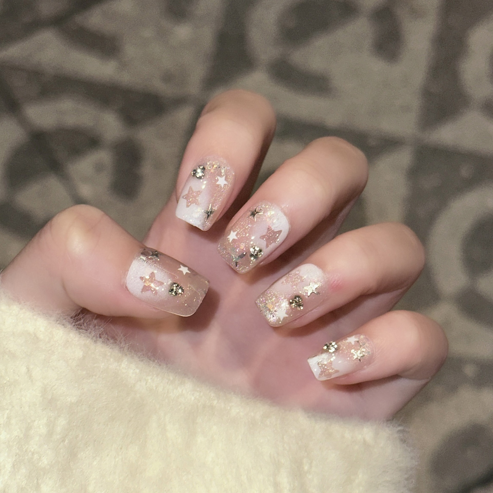 10PCS Short Square Fake Nails  – Resin Art Diy Bewertung und Preis