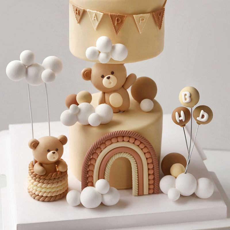 Soft Clay Cute Bear Cake Toppe – Resin Art Clay Bewertung und Preis