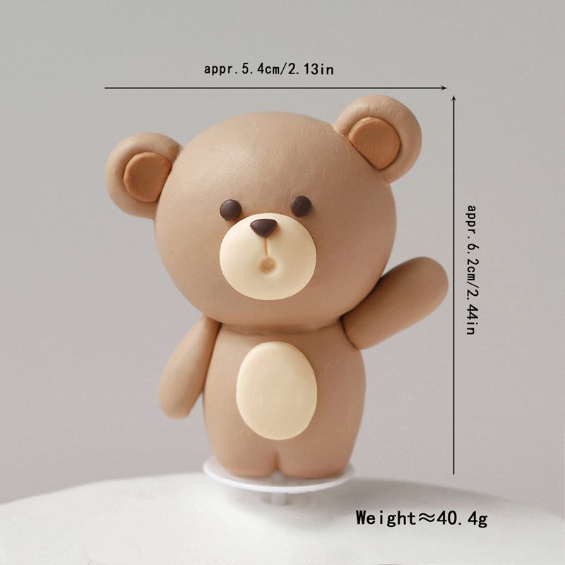 Soft Clay Cute Bear Cake Toppe – Resin Art Clay Bewertung und Preis
