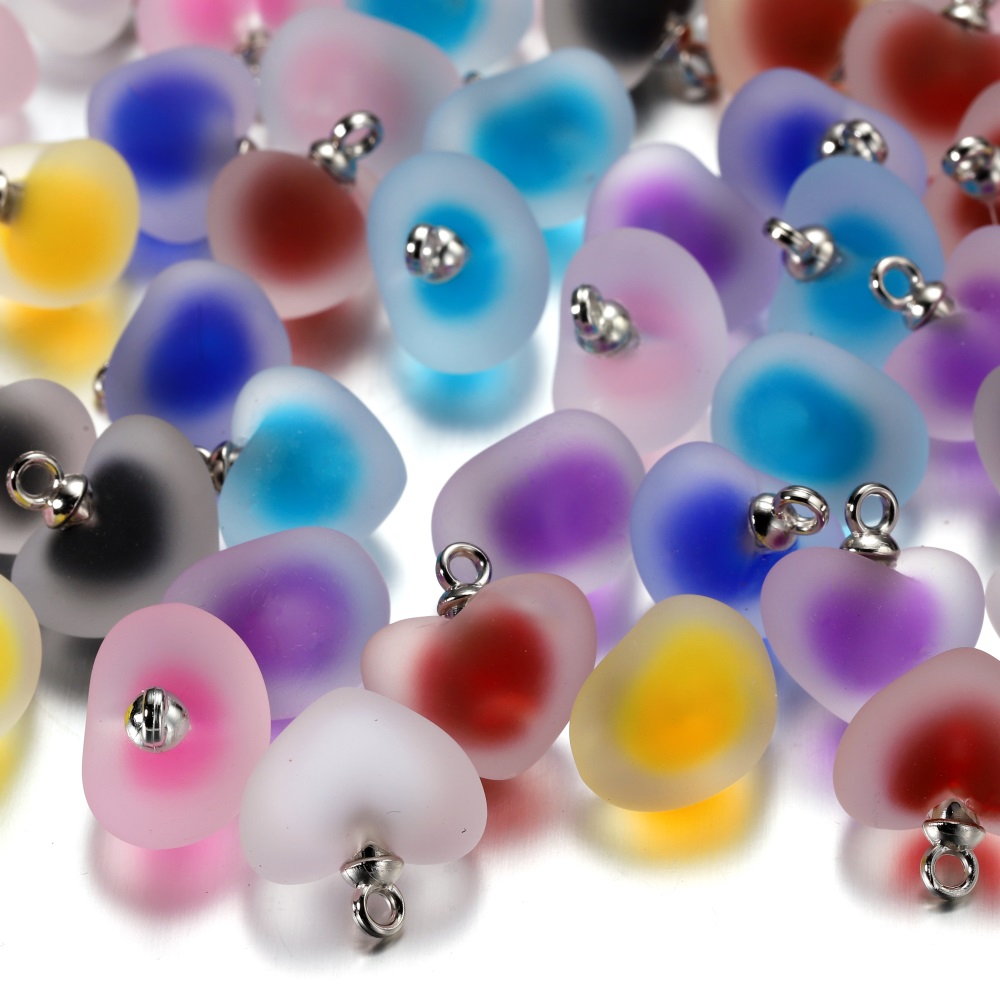 10pcs/lot Resin Frosted Multic – Resin Art Necklace Bewertung und Preis