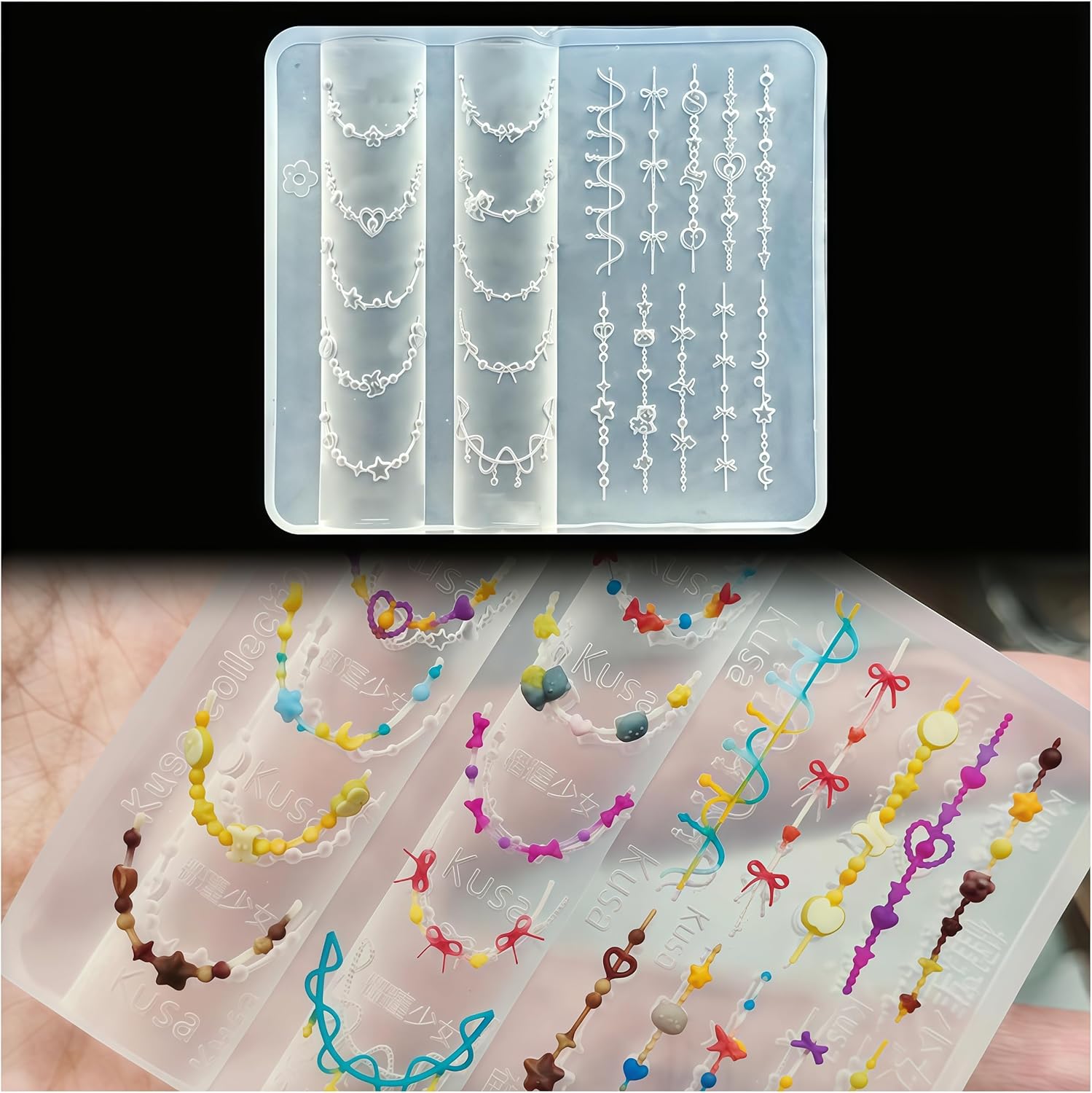 3D Bead Necklace Gel Nail Art  – Resin Art Necklace Bewertung und Preis