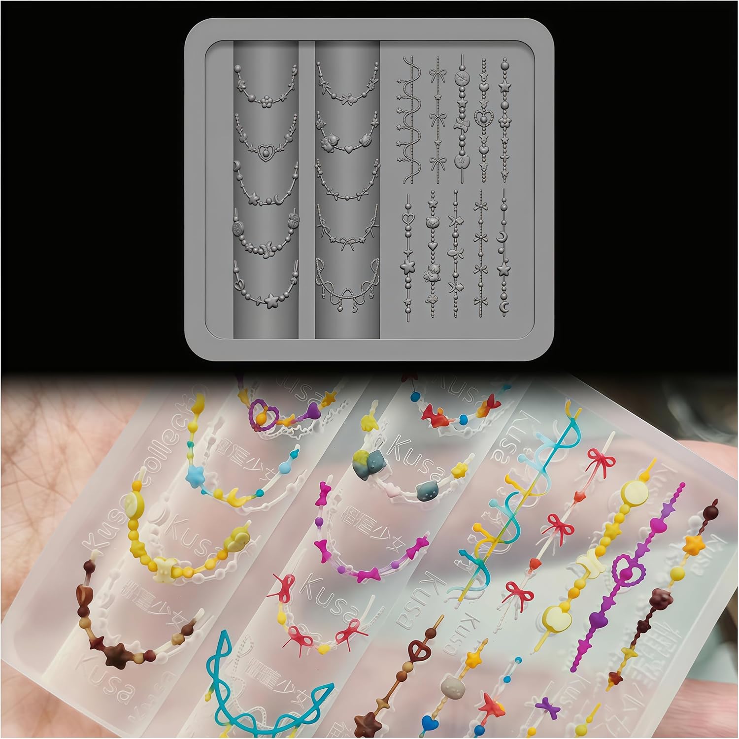 3D Bead Necklace Gel Nail Art  – Resin Art Necklace Bewertung und Preis
