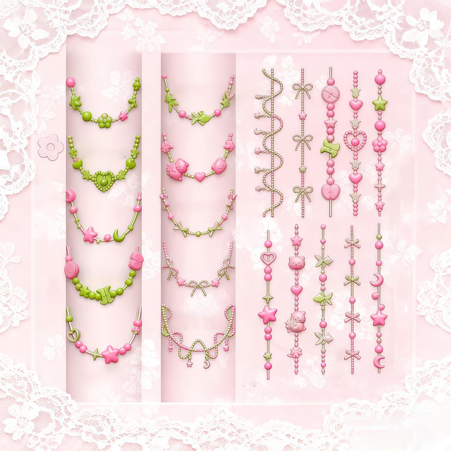3D Bead Necklace Gel Nail Art  – Resin Art Necklace Bewertung und Preis