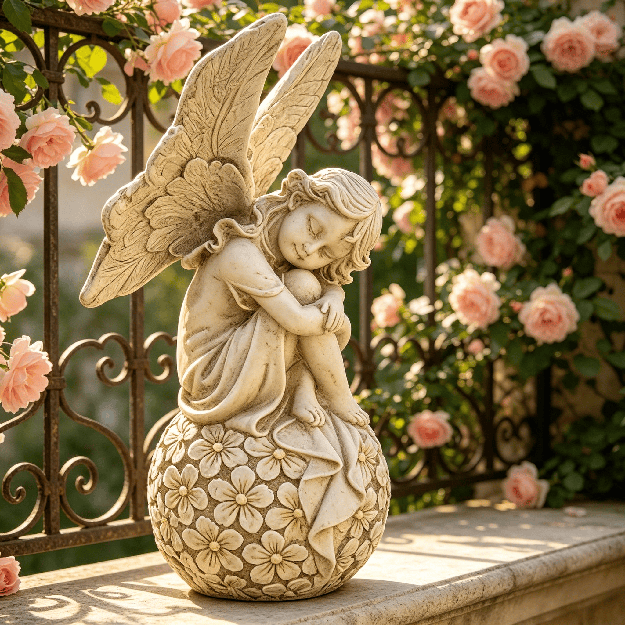 13.2-inch Garden Fairy Statue, – Resin Art With Flowers Bewertung und Preis