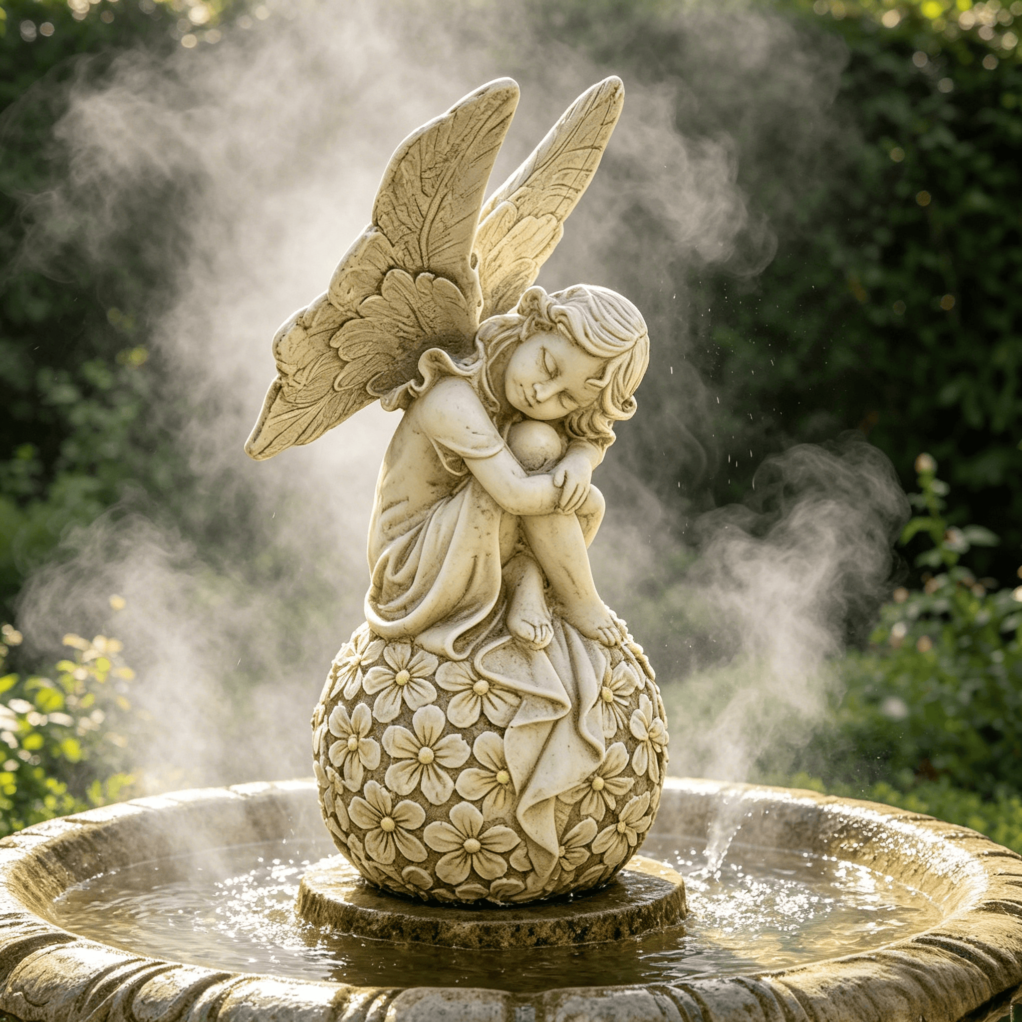 13.2-inch Garden Fairy Statue, – Resin Art With Flowers Bewertung und Preis