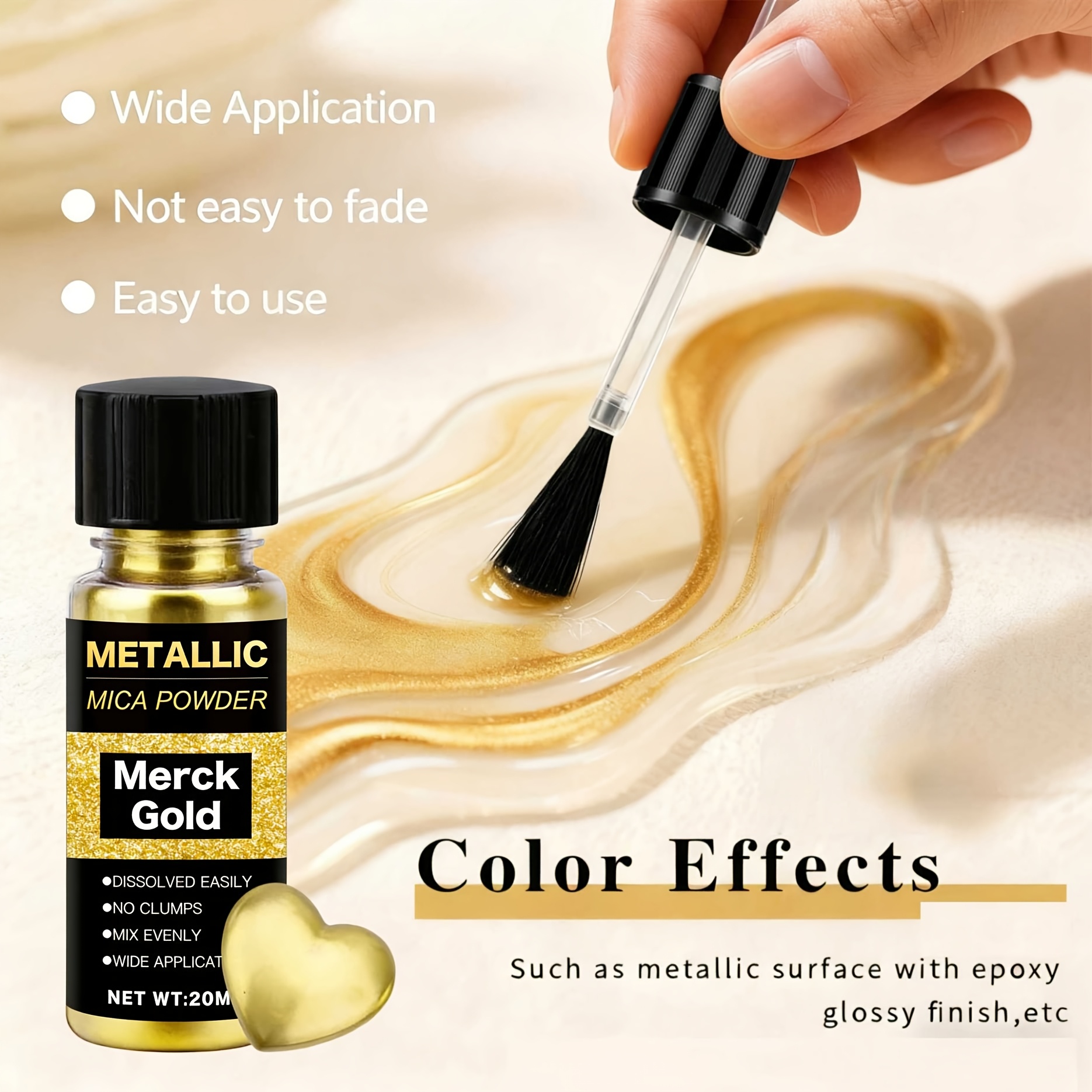 Metallic Mica Powder, Brushed  – Resin Dye Opaque Bewertung und Preis
