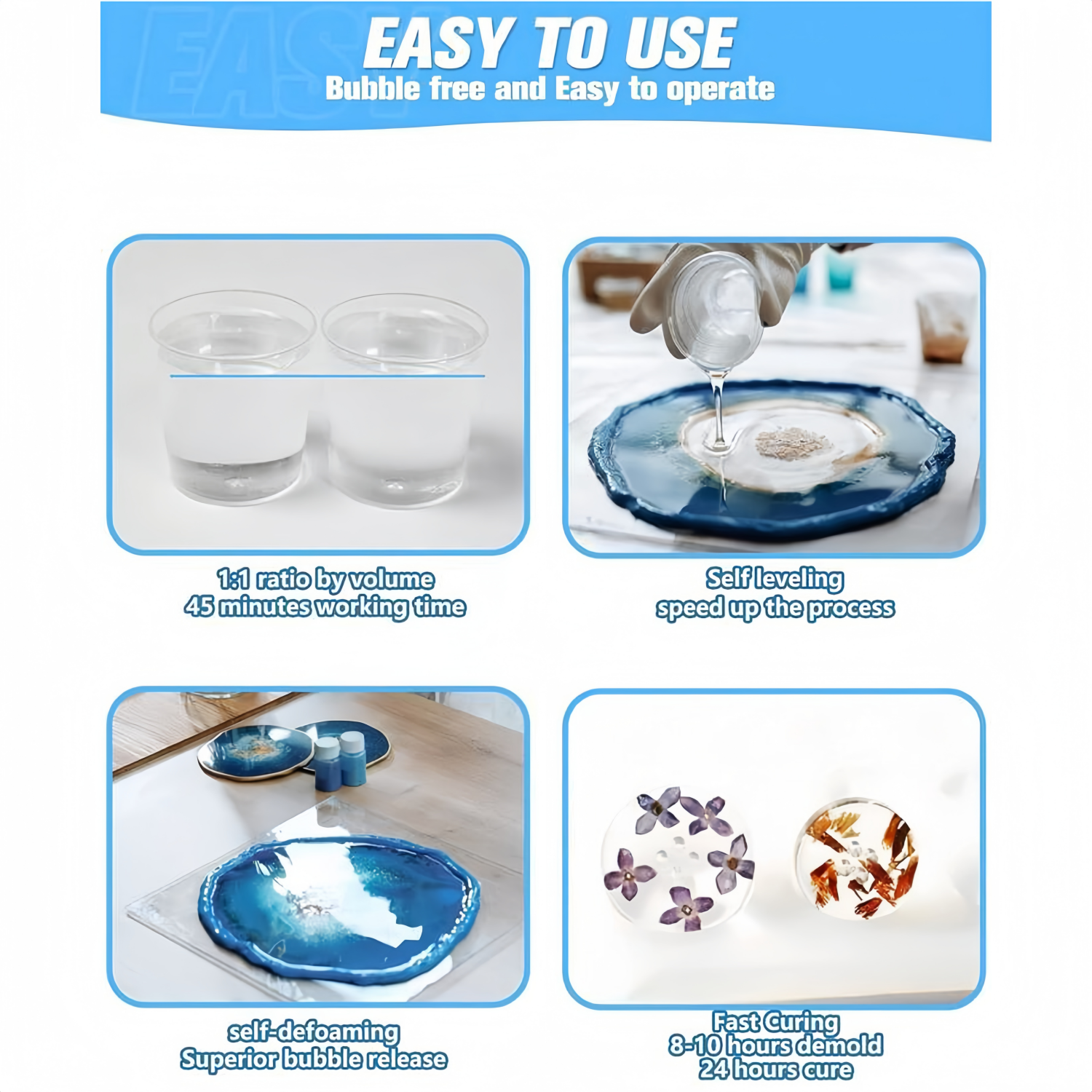 16.9oz Clear Epoxy Resin Kit C – Resin Art Epoxy Bewertung und Preis