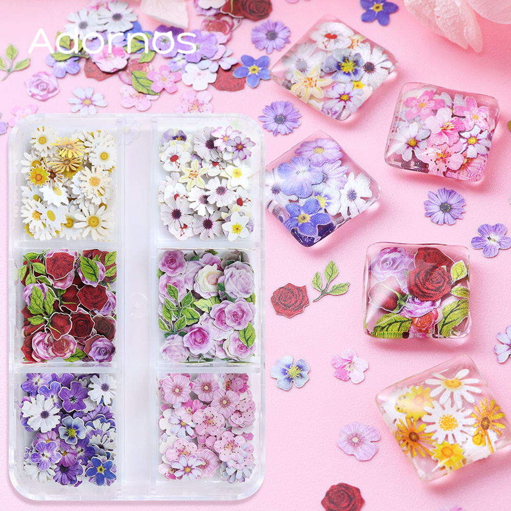 6 Grids Flowers Wood Pulp Chip – Resin Art Rose Bewertung und Preis