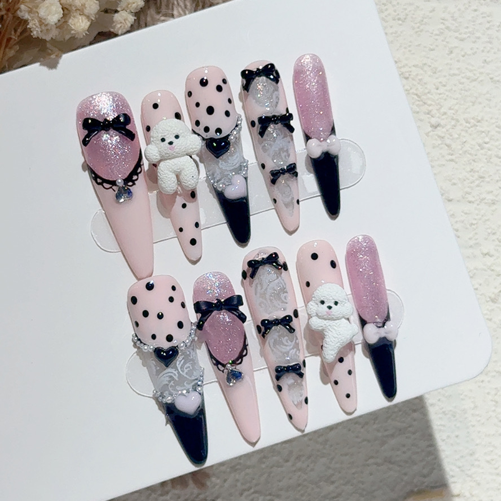 10PCS Black Lace Polka Dot Bal – Resin Art Diy Bewertung und Preis