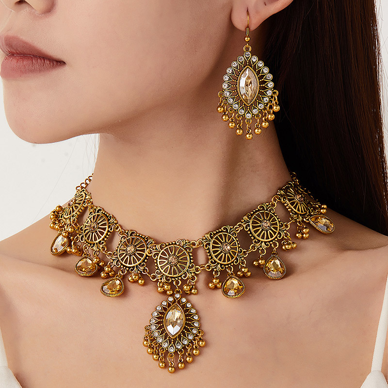 Retro Jewelry Set For Women Ho – Resin Art Necklace Bewertung und Preis