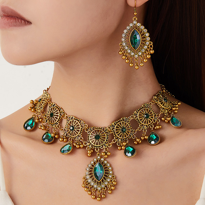 Retro Jewelry Set For Women Ho – Resin Art Necklace Bewertung und Preis