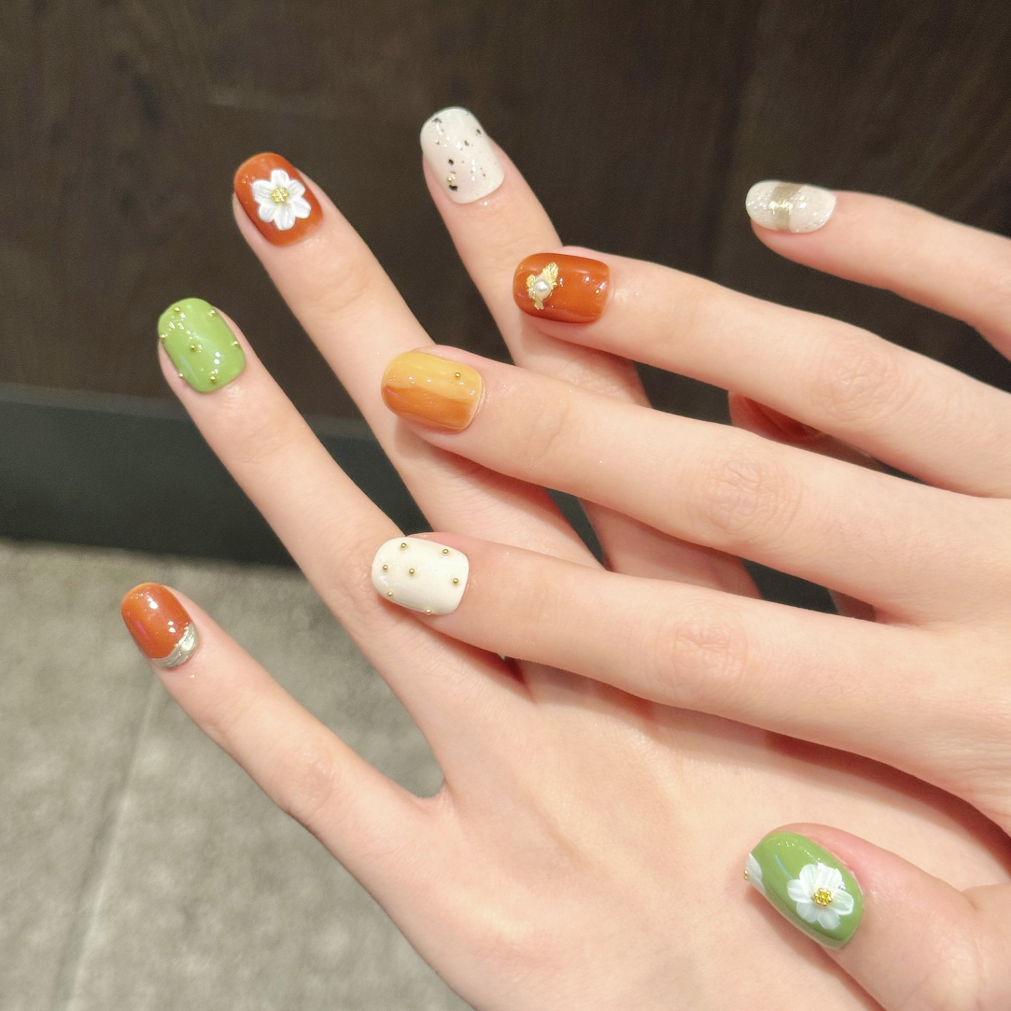 10pcs Pure Hand Pressed Short  – Resin Art With Flowers Bewertung und Preis