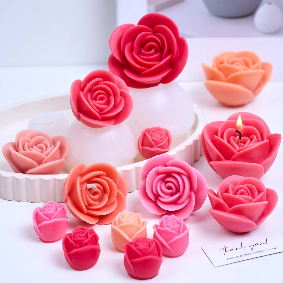 Rose Flower Candle Silicone Mo – Resin Art Clay Bewertung und Preis