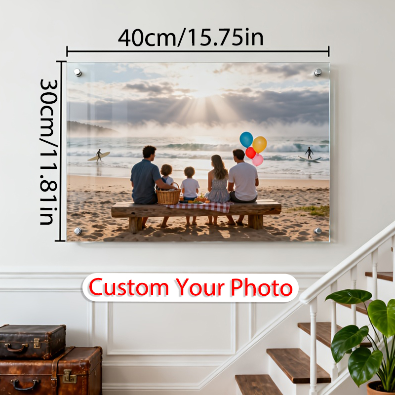 1Pc Custom Family Photo Acryli – Resin Art Anniversary Gift Bewertung und Preis