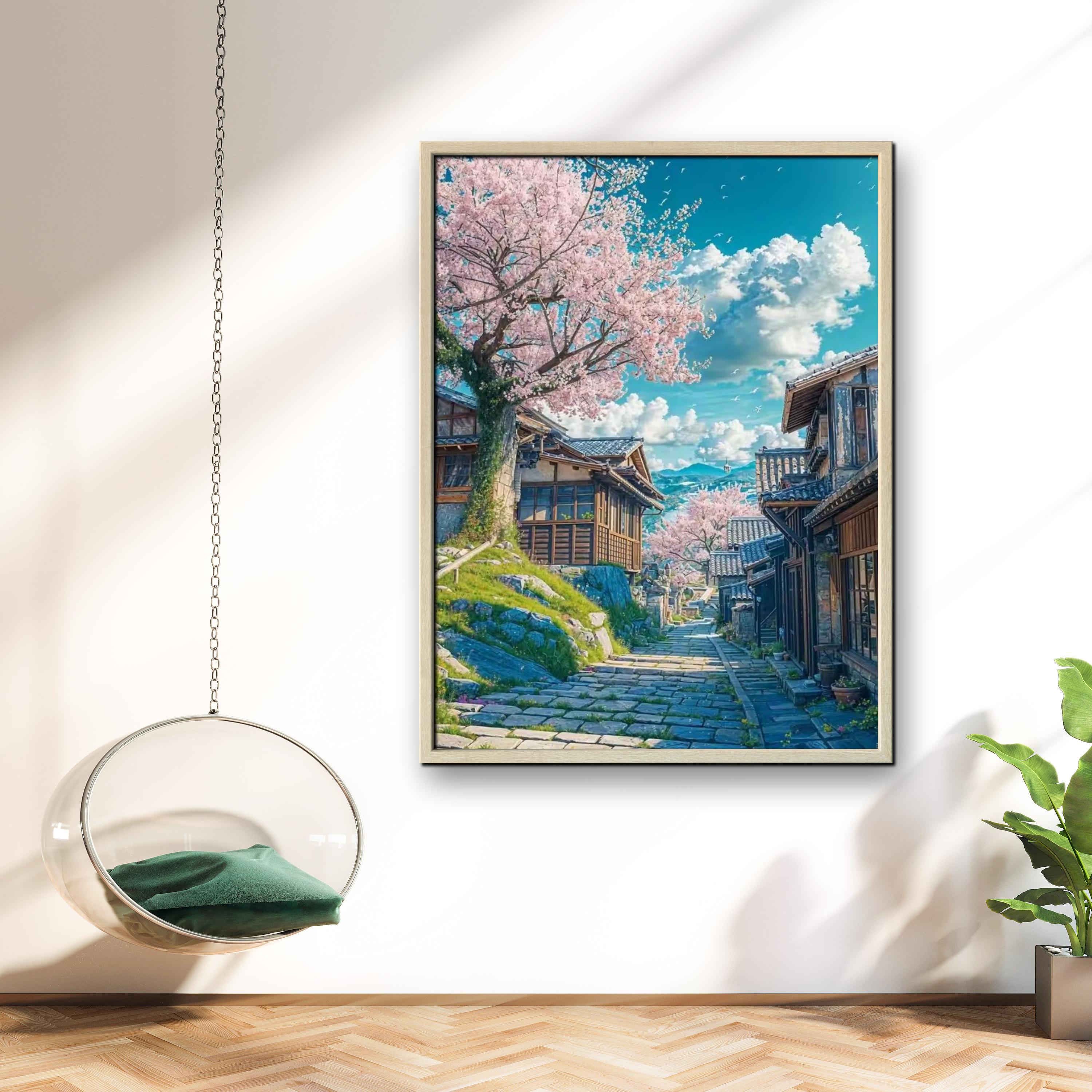 1PC frameless Japanese Cherry  – Resin Art Wall Bewertung und Preis