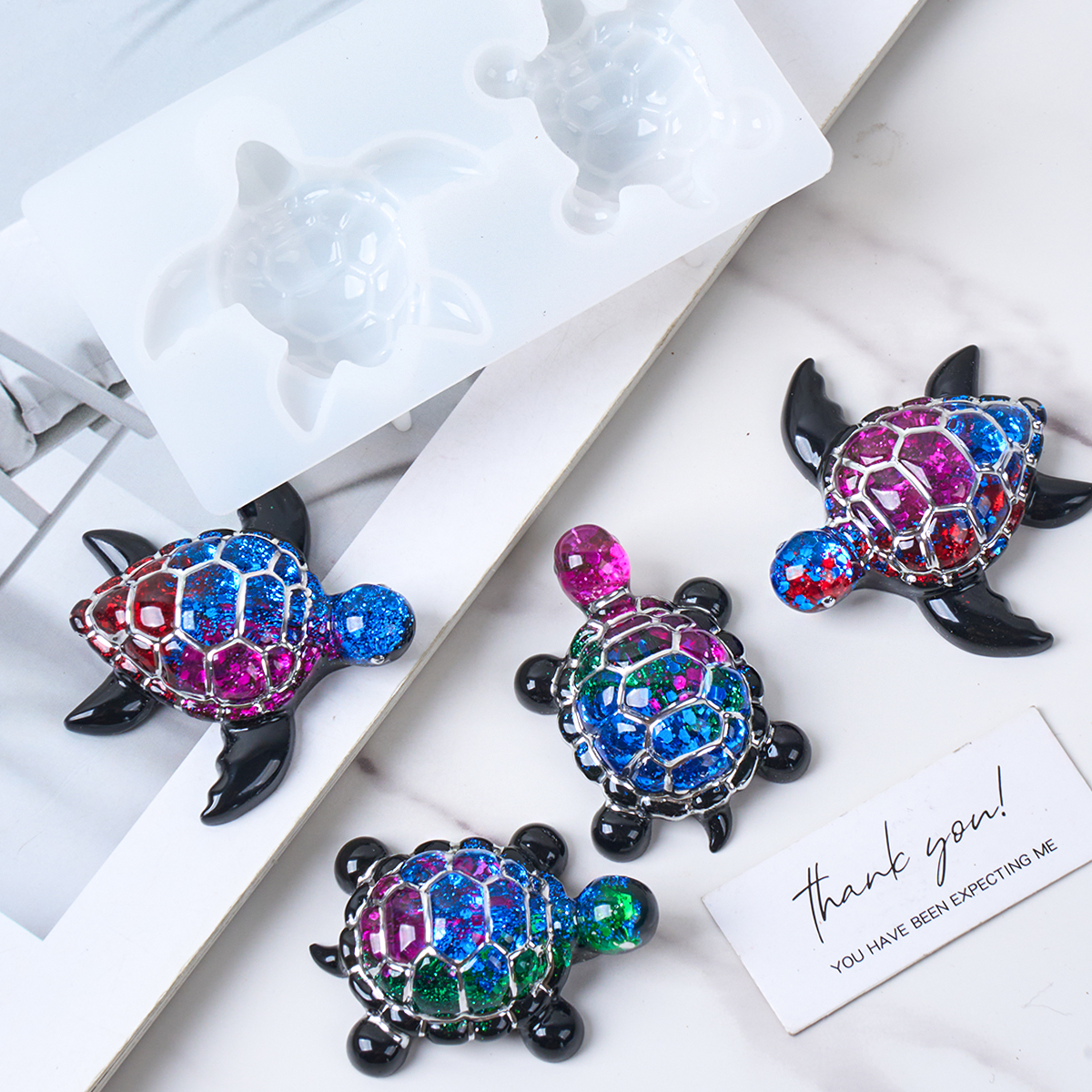 3D Sea Turtle Keychain Silicon – Resin Art Epoxy Bewertung und Preis